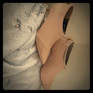 Gold Bottom Ted Baker Nude Leather Booties